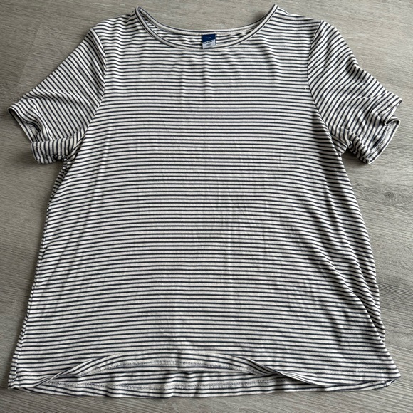 Old Navy Tops - Old Navy Blue and White Striped Short Sleeve Tee